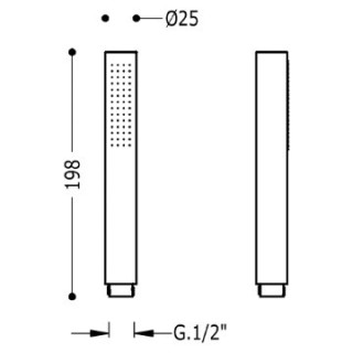 Handbrause Tres Antical, 1-Funktions-, weiß matt