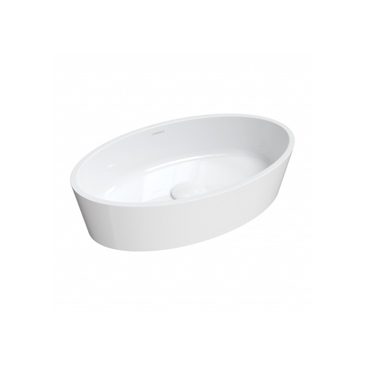 Aufsatzwaschtisch Omnires Cadence M+, 62x42cm, ohne Überlauf, weiß Glanz