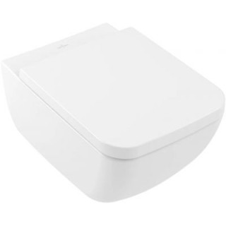 Set (Becken + WC-Sitz mit Softclosing SlimSeat) Villeroy & Boch Collaro Combi-Pack White Alpin, Becken bezrantowa, weiß