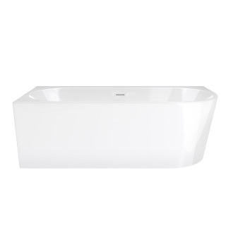Eck-badewanne Corsan INTERO links 160 cm z szeroką krawędzią i wykończeniem weißm - weiß