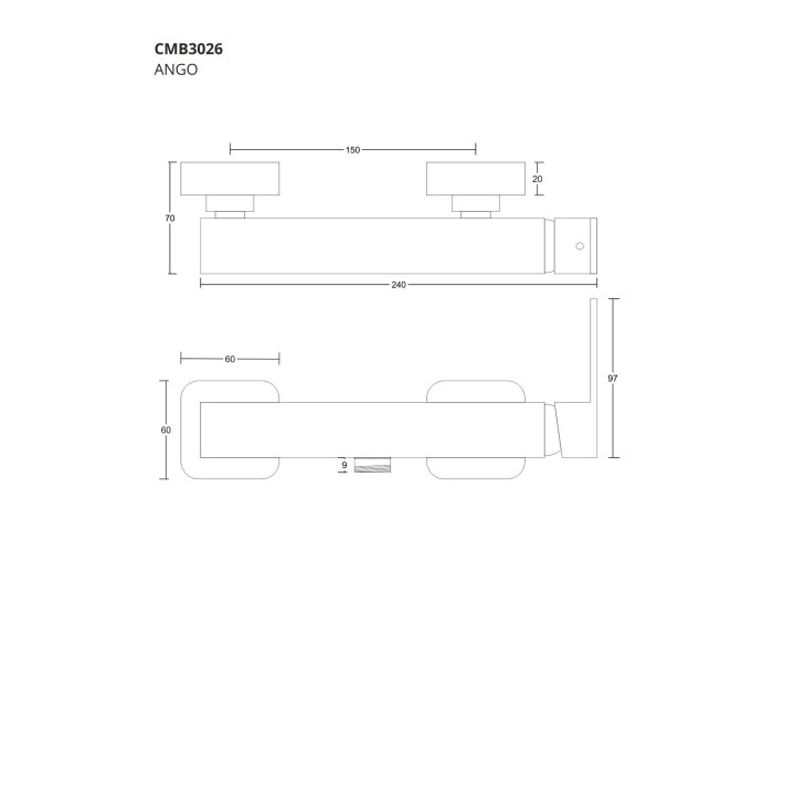 Brausearmatur Corsan Ango schwarz