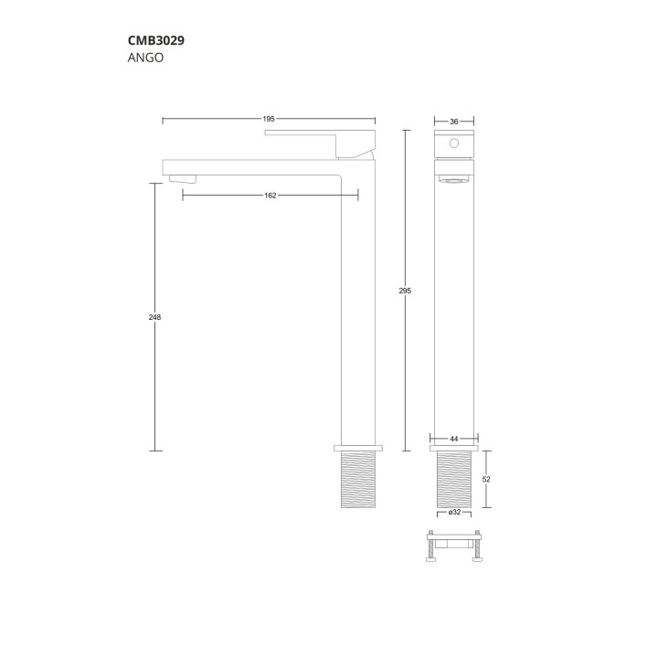 Waschtischarmatur Corsan Ango Chromowana