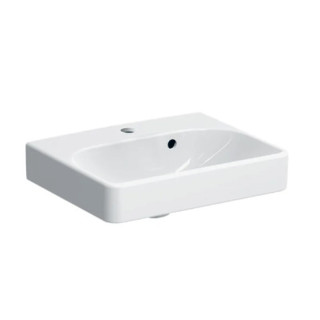 Geberit Smyle Square Waschtisch kompaktowa, B45cm, H16cm, T36cm, z Überlauf, mit Hahnloch