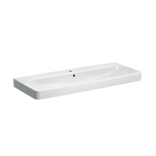Geberit Smyle Square Waschtisch, B90cm, H16.5cm, T48cm, z Überlauf, z dwoma Hahnlöcher