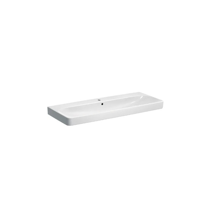 Geberit Smyle Square Waschtisch, B90cm, H16.5cm, T48cm, z Überlauf, z dwoma Hahnlöcher