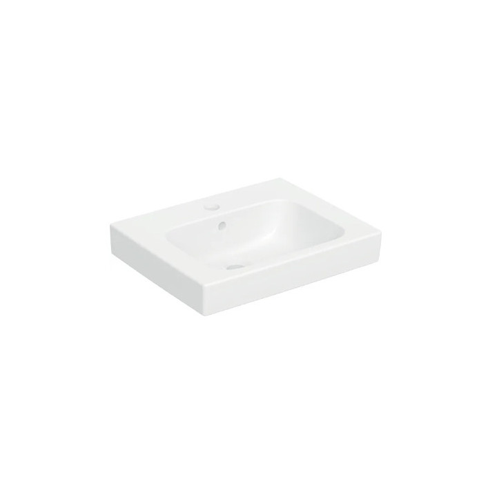 Geberit Modo Waschtisch kompaktowa, B50cm, H15.5cm, T40cm, z Überlauf, mit Hahnloch