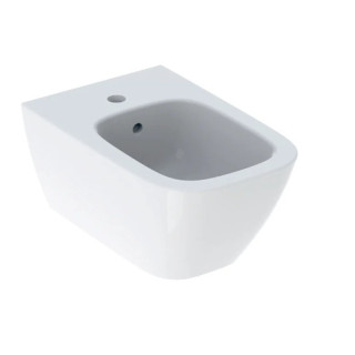 Geberit Smyle Square Bidet hängend, B35cm, H26cm, T54 cm, z Überlauf, mit Hahnloch