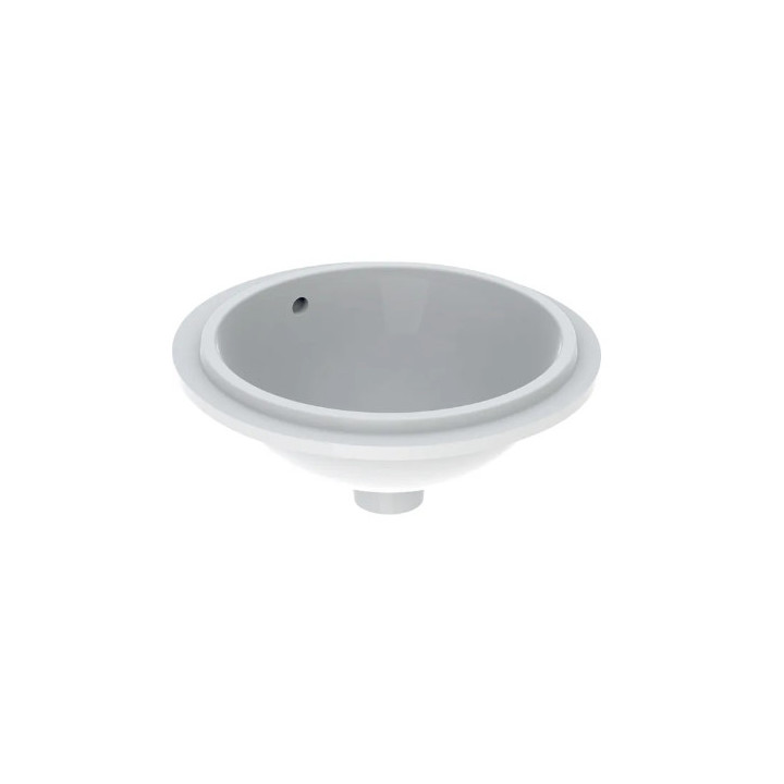 Geberit Variform Unterbauwaschtisch, rund, D33cm, H18cm, z Überlauf, ohne Hahnloch