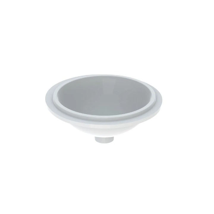 Geberit Variform Unterbauwaschtisch, rund, D33cm, H18cm, z Überlauf, ohne Hahnloch