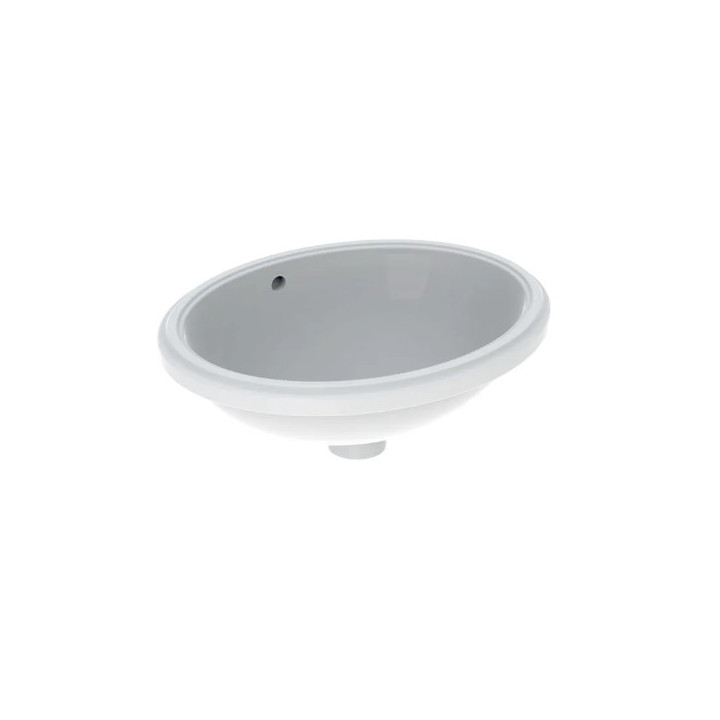 Geberit Variform Unterbauwaschtisch, oval, B49.5cm, H18cm, T42cm, z Überlauf, ohne Hahnloch