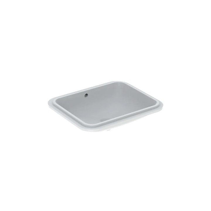 Geberit Variform Unterbauwaschtisch, rechteckig, B53cm, H17.8cm, T44cm, ohne Überlauf, ohne Hahnloch
