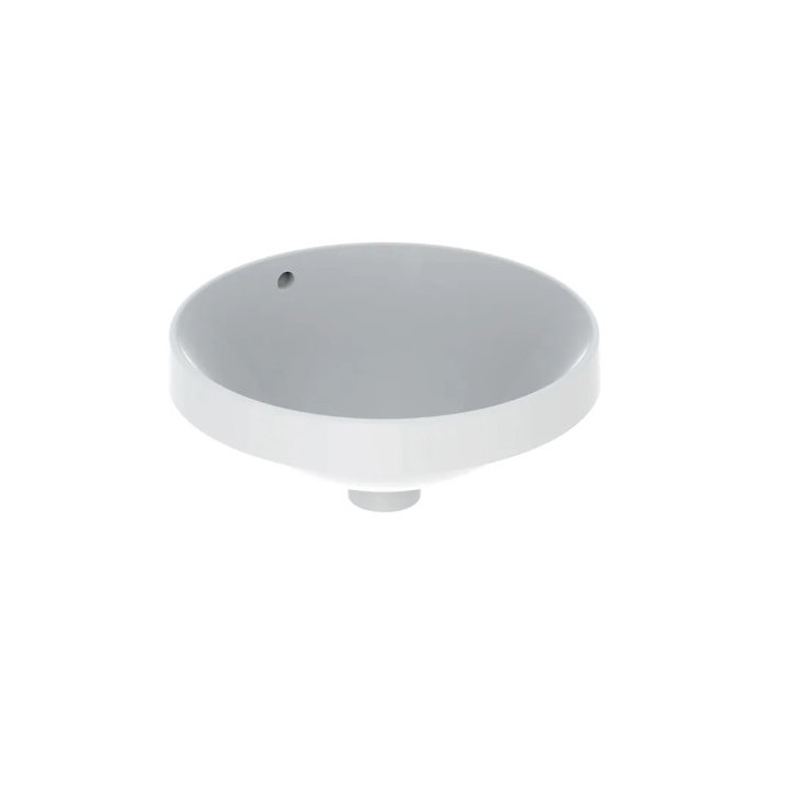 Geberit Variform Einbauwaschtisch, rund, D40cm, H17.8cm, z Überlauf, ohne Hahnloch