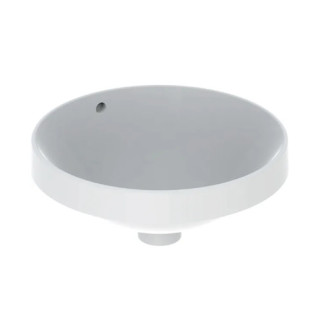 Geberit Variform Einbauwaschtisch, rund, D40cm, H17.8cm, z Überlauf, ohne Hahnloch