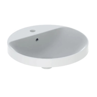 Geberit Variform Einbauwaschtisch, rund, D40cm, H17.8cm, ohne Überlauf, ohne Hahnloch