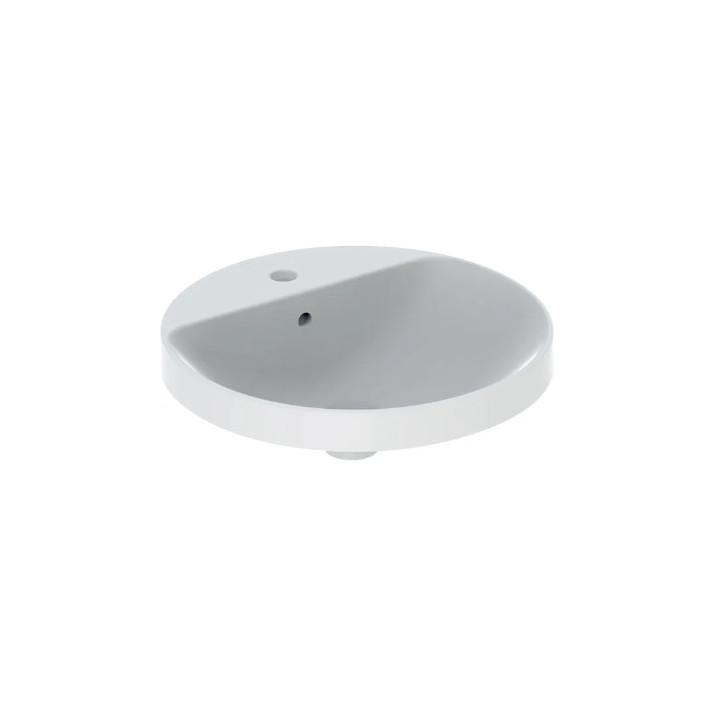 Geberit Variform Einbauwaschtisch, rund, D40cm, H17.8cm, ohne Überlauf, ohne Hahnloch