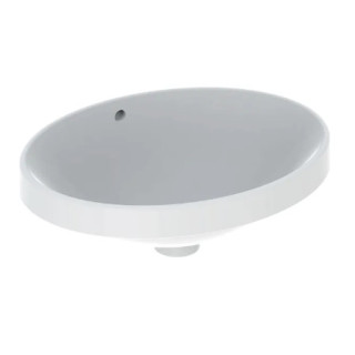 Geberit Variform Einbauwaschtisch, rund, mit Ablage, D48cm, H17.8cm, ohne Überlauf, mit Hahnloch
