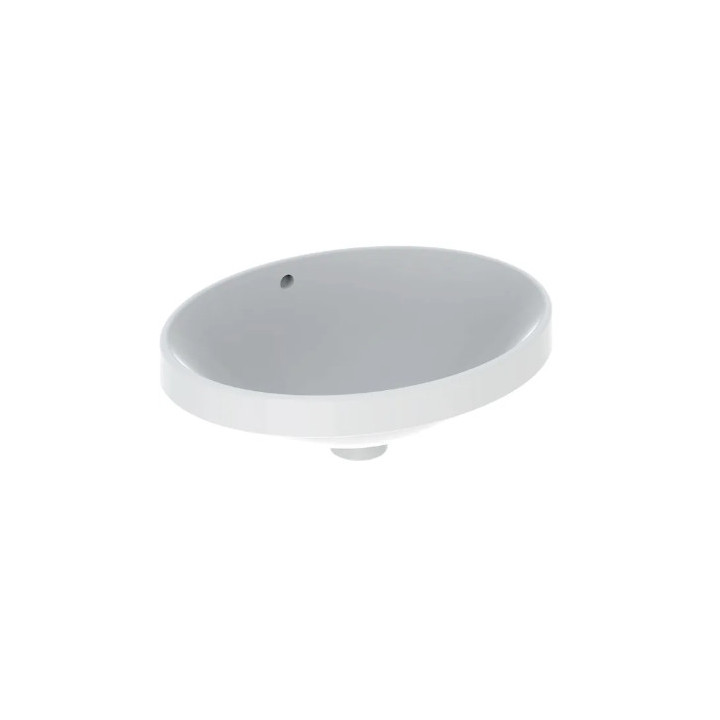 Geberit Variform Einbauwaschtisch, rund, mit Ablage, D48cm, H17.8cm, ohne Überlauf, mit Hahnloch
