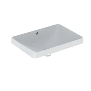 Geberit Variform Einbauwaschtisch, eliptyczna, B60cm, H17.8cm, T45cm, ohne Überlauf, mit Hahnloch
