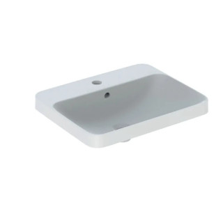 Geberit Variform Einbauwaschtisch, rechteckig, B55cm, H17.8cm, T40cm, ohne Überlauf, ohne Hahnloch