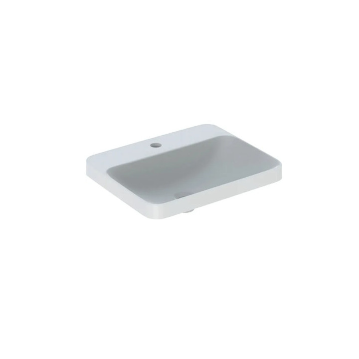 Geberit Variform Einbauwaschtisch, rechteckig, B55cm, H17.8cm, T45cm, z Überlauf, mit Hahnloch