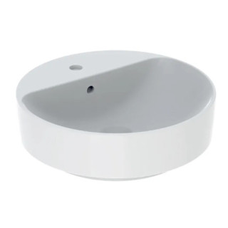 Geberit Variform Aufsatzwaschtisch, rund, D40cm, H15.8cm, ohne Überlauf, ohne Hahnloch