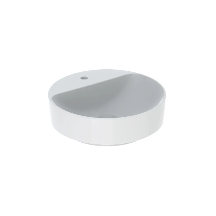 Geberit Variform Aufsatzwaschtisch, rund, D45cm, H15.8cm, z Überlauf, mit Hahnloch