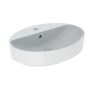 Geberit Variform Aufsatzwaschtisch, oval, B55cm, H15.8cm, T40cm, ohne Überlauf, ohne Hahnloch