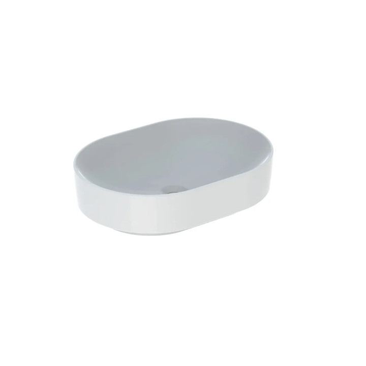 Geberit Variform Aufsatzwaschtisch, oval, B60cm, H15.8cm, T45cm, ohne Überlauf, mit Hahnloch