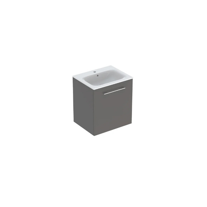 Geberit Selnova Square Set szafki pod umywalkę, z jednymi drzwiami, B60cm, H65.2cm, T50.2cm, weiß, z umywalką meblową, cienki ra
