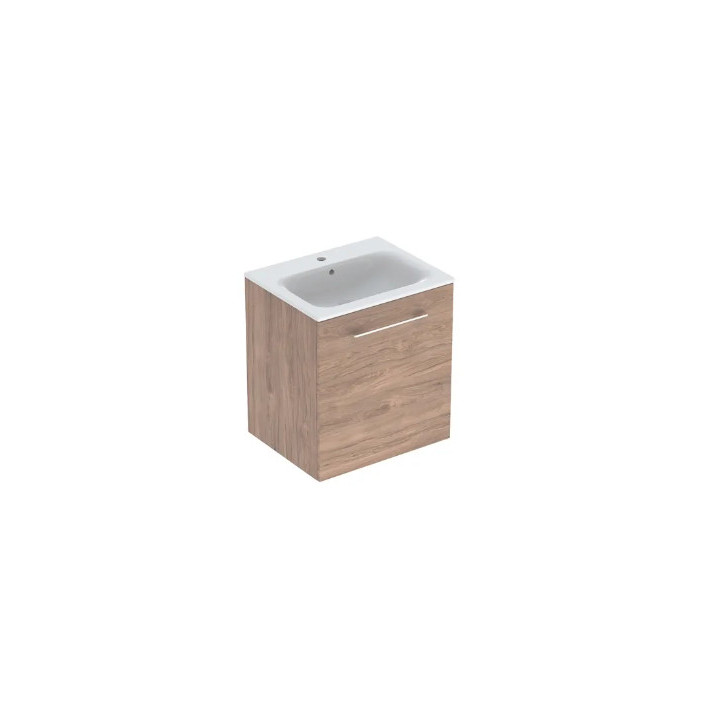 Geberit Selnova Square Set szafki pod umywalkę, z jednymi drzwiami, B60cm, H65.2cm, T50.2cm, lava, z umywalką meblową, cienki ra