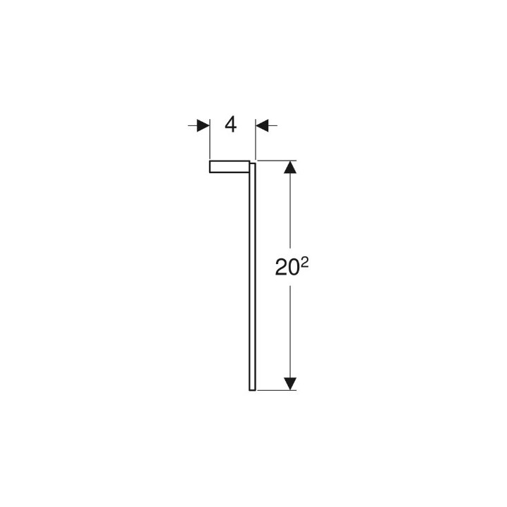 Geberit Selnova Square Set nóg, dwie sztuki, H20.2cm, Chrom glänzend