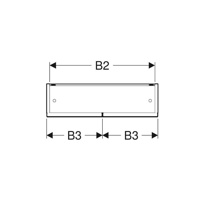 Geberit Selnova Square Spiegelschrank, B58.8cm, H85cm, T17.5cm, z dwojgiem Tür, weiß