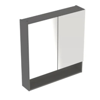 Geberit Selnova Square Spiegelschrank, B58.8cm, H85cm, T17.5cm, z dwojgiem Tür, weiß