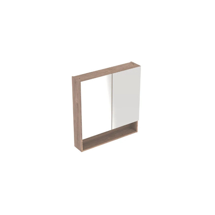 Geberit Selnova Square Spiegelschrank, B58.8cm, H85cm, T17.5cm, z dwojgiem Tür, lava