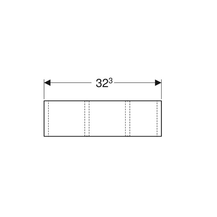 Geberit Smyle Square Wkład do szuflady, podział in Form von litery H, do szuflady dolnej, B32.3cm, H9.8cm, T20cm, lava