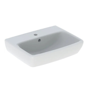 Geberit Selnova Square Waschtisch kompaktowa, B36cm, H14.5cm, T28cm, z Überlauf, mit Hahnloch