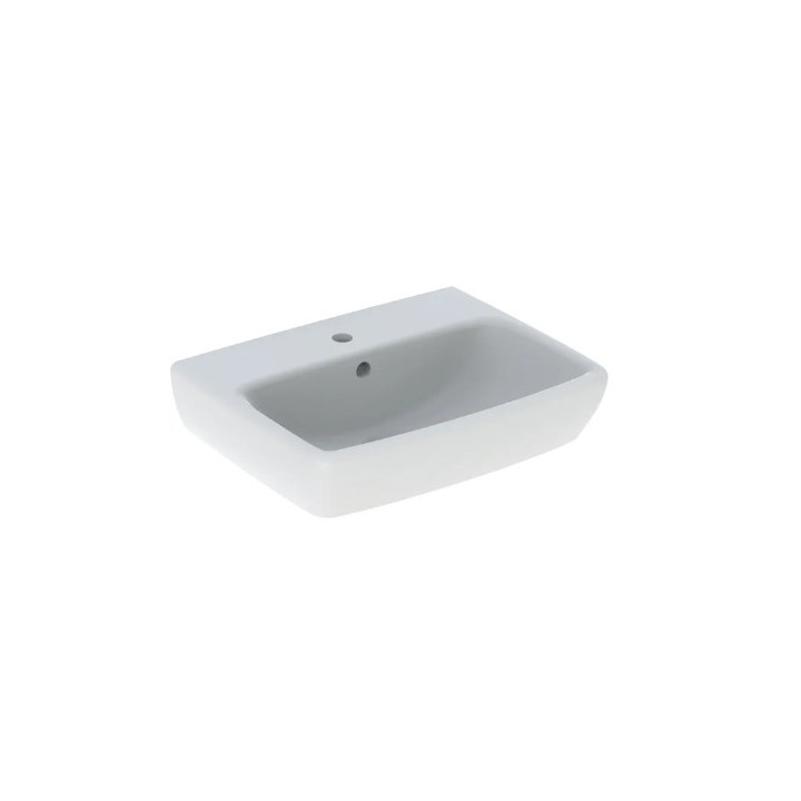 Geberit Selnova Square Waschtisch kompaktowa, B36cm, H14.5cm, T28cm, z Überlauf, mit Hahnloch
