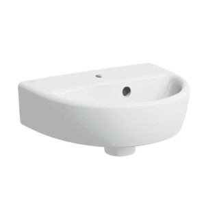 Geberit Selnova Waschtisch kompaktowa, B36cm, H15cm, T29cm, z Überlauf, mit Hahnloch