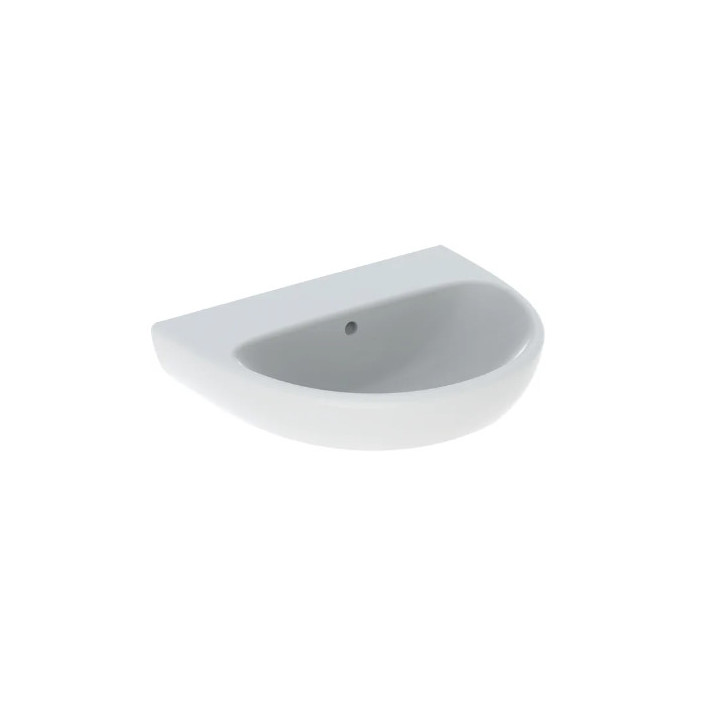 Geberit Selnova Waschtisch, B55cm, H18cm, T44cm, z Überlauf, mit Hahnloch