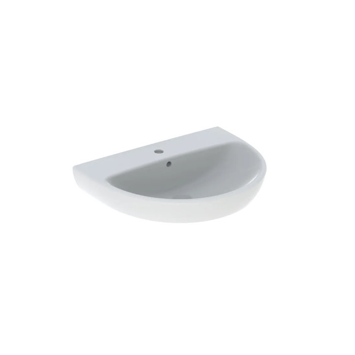 Geberit Selnova Waschtisch, B60cm, H18cm, T48cm, z Überlauf, mit Hahnloch