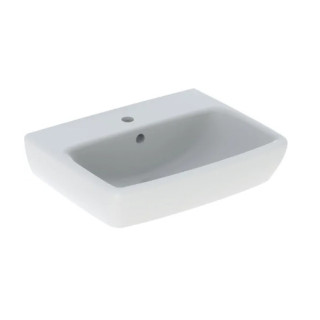 Geberit Selnova Square Waschtisch kompaktowa, B50cm, H17cm, T42cm, z Überlauf, mit Hahnloch