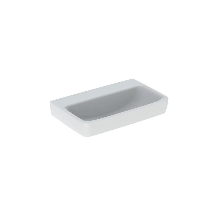 Geberit Selnova Compact Waschtisch, B65cm, H17.5cm, T40cm, z Überlauf, ohne Hahnloch