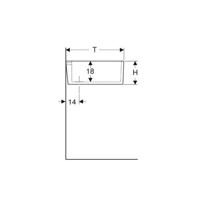 Waschtisch multifunktional Geberit Satellit 60x50x20 cm weiß