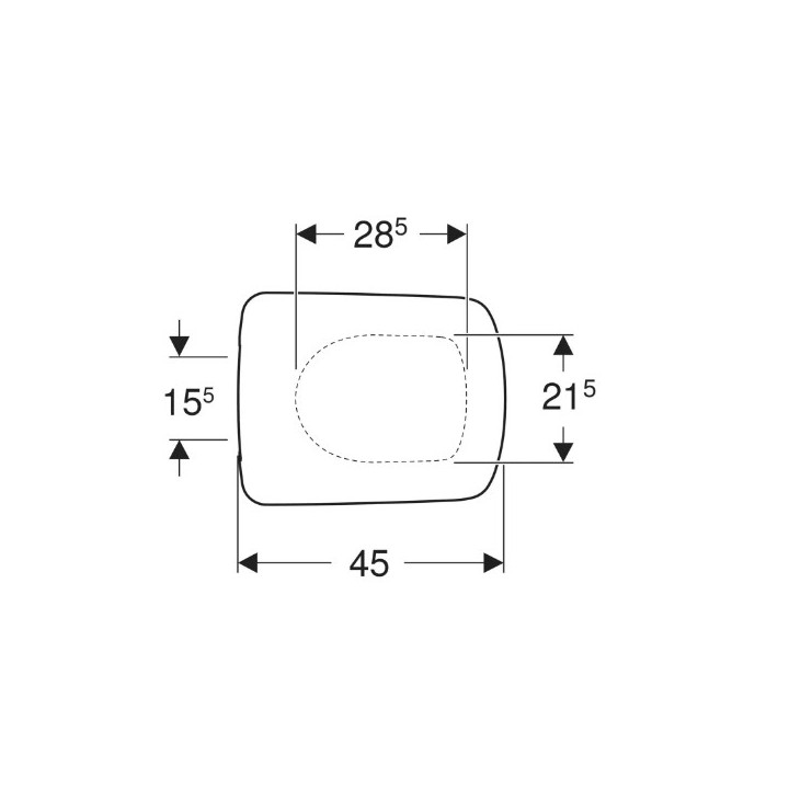 Geberit Selnova Compact Wc-sitz, Halterung od góry, kształt geometryczny, zachodząca Deckel deski WC-