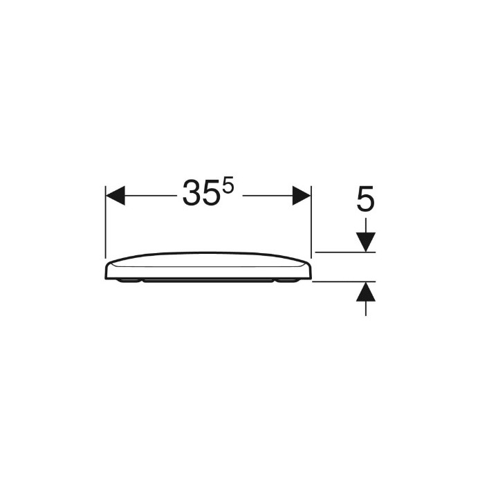 Geberit Selnova Compact Wc-sitz, Halterung od góry, kształt geometryczny, wolne opadanie, zachodząca Deckel deski WC-, antibakte
