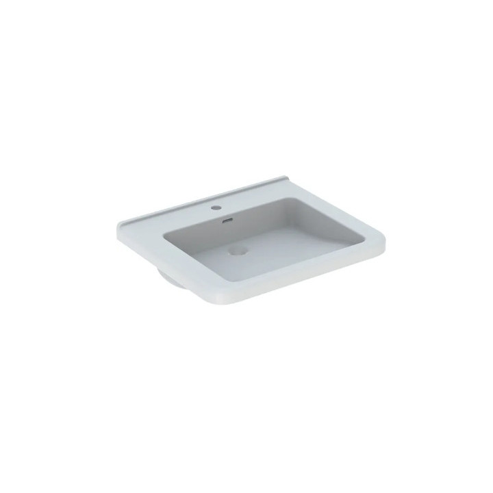Geberit Selnova Comfort  Waschtisch, B55cm, H15.5cm, T52.5cm, z Überlauf, mit Hahnloch