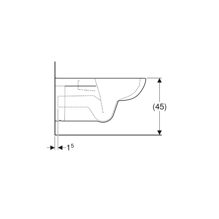 Geberit Selnova Comfort Hängend Becken WC, Tiefspül-, 35.5x34x70cm, długa, Rimfree