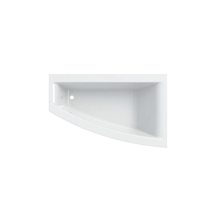 SELNOVA SQUARE asymmetrische Badewanne 170x105 cm, Abfluss z rechts strony - weiß