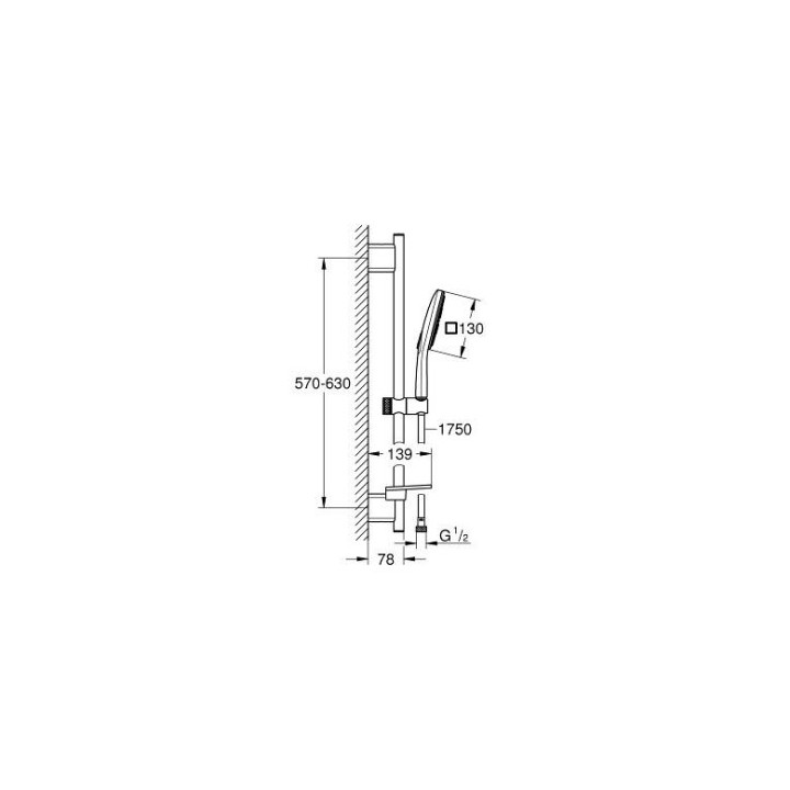 Dusch-set Grohe Euphoria SmartControl System 310 Duo mit Thermostat, hard graphite