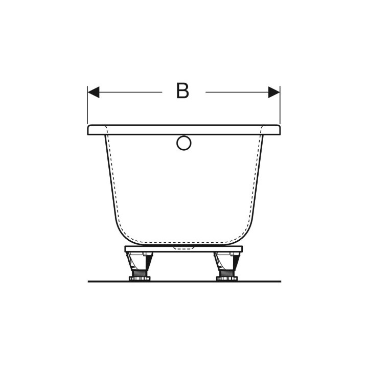 PERFECT Badewanne rechteckig 140x70 cm - weiß